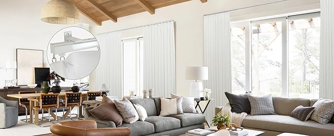 ChadMade Ceiling or Wall Mount Curtain Track Kit - 6ft Adjustable Length Drape - Image 9