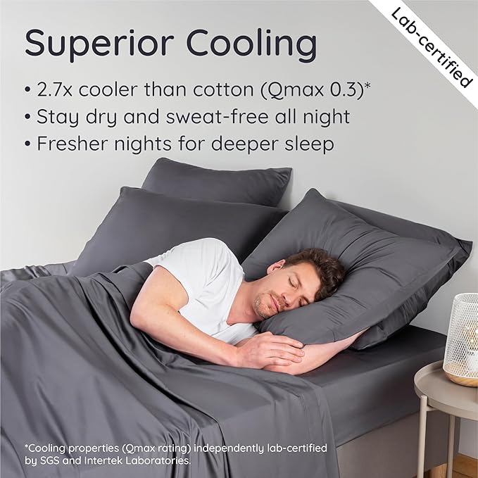 Bambaw California King Cooling Sheets Set 4pcs – 100% Viscose Derived from - Image 3