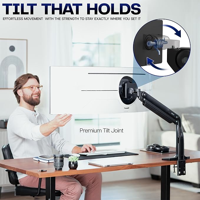 VIVO Aluminum Ultrawide Monitor Stand, Fits up to 49 inch Computer Screens - Image 2