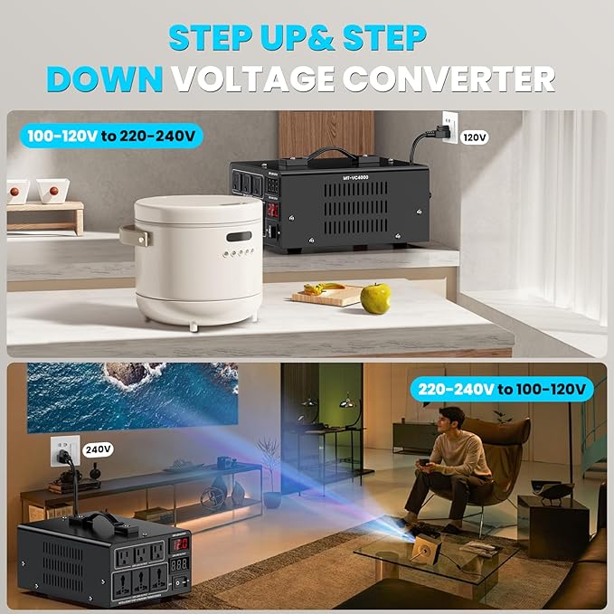 4000W Voltage Converter Transformer Step Up/Down Converter 110/120 Volt - Image 5