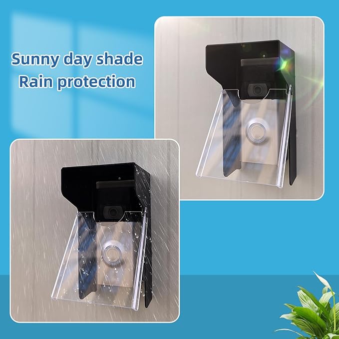 Flip Video Metal Doorbell Rain Cover Sun Shield Hood Plate, Weather Protection - Image 8