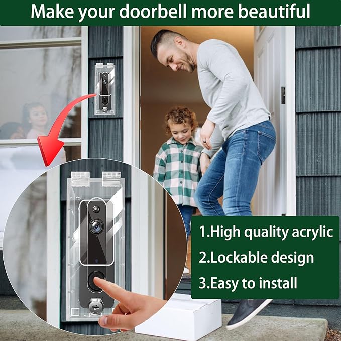 groword Anti-Theft Video Doorbell Mount Compatible - Image 5