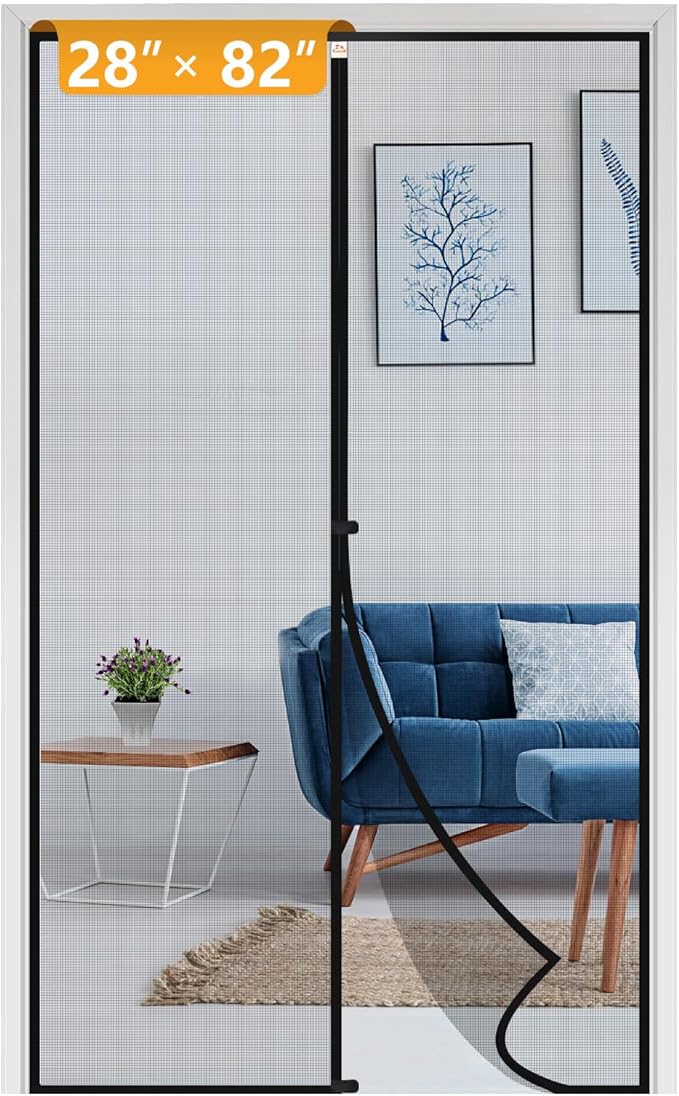 Yotache Magnetic Screen Door Fits Door Size 28 x 82, Screen Size 30" x 83" by yotache
