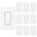 ThunderWay Matte White Single Pole Decorator Light Switch by ThunderWay