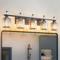 FDPBY Bathroom Vanity Lights 5-Light Sand Black Modern Crystal Vanity Light by FDPBY