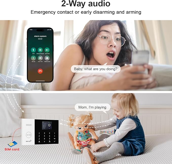 Alarm System for Home Security, Phone App Control, Real-Time Alert, Auto Alarm - Image 3