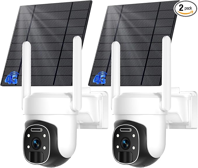 HUEVUE 4G LTE Cellular Security Camera Outdoor, 2K No WiFi Solar Camera Outdoor by Unknown