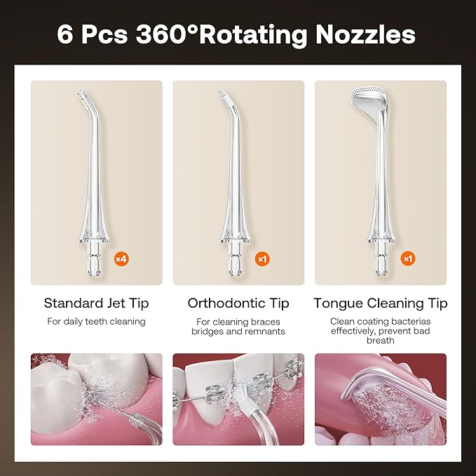 Bitvae Water Dental Flosser Teeth Pick, Cordless Flosser - Image 7