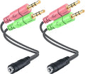 MillSO Headphone Splitter for Computer CTIA 3.5mm TRRS Female to Dual TRS Male by MillSO