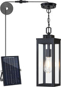 15'' Large Solar Pendant Light Outdoor, Modern Outside Chandelier Outdoor by MYHXQ