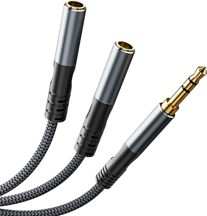 JOMLEY Headphone Splitter 3.3ft, Audio Splitter 3.5mm 1 Male to 2 Female Adapter - Image 9