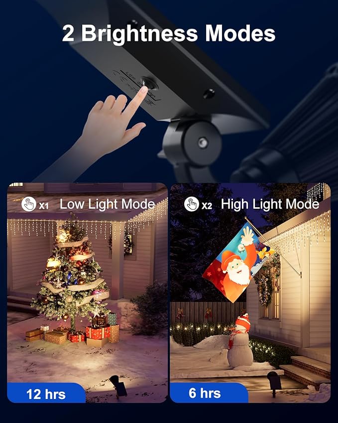 4 Pack Solar Powered Spotlights Waterproof Outdoor - Image 3