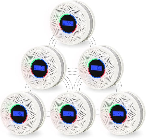 10-Year Battery Wireless Interconnected Smoke and Carbon Monoxide Detector by Unknown