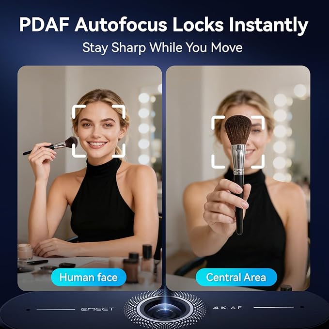 EMEET C60E 4K Webcam with Tripod, Streaming Camera with PDAF Autofocus - Image 5