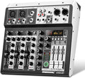4 Channel Audio Interfacer DJ Mixer Sound Board 16-Bit DSP Effect USB Audio by RiworalAudio