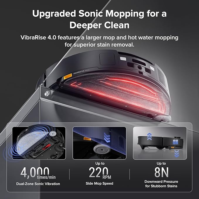roborock Saros 10 with Refill & Drainage System Robot Vacuum and Mop, 000Pa - Image 5