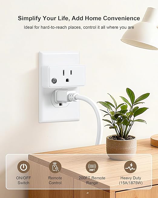 TREEWELL Remote Control Outlet, 200FT Long Range Wireless Light Switch - Image 2