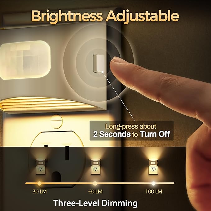 DORESshop LED Night Light, Night Lights Plug into Wall, 3 Mode Plug in Night - Image 2