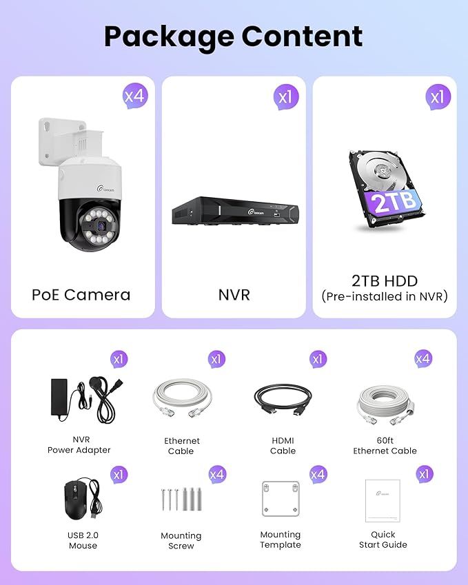 Loocam Camera for Home Security, POE Security Camera System - Image 9