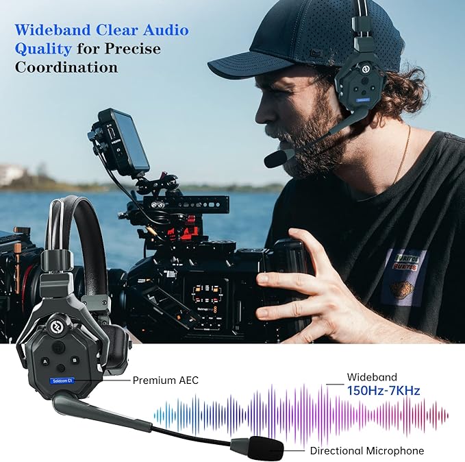 Hollyland Solidcom C1 Wireless Headset Intercom System 4-Person Full Duplex - Image 3