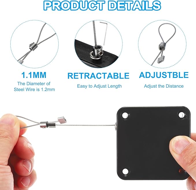 PATIKIL Punch-Free 800g Automatic Sliding Screen Door Closer - Image 3