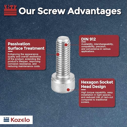 Kozelo 25pcs Socket Head Cap Screws - Image 3