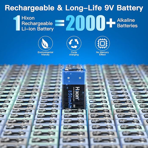 9v Rechargeable Batteries, 9 Volt Rechargeable Batteries - Image 2