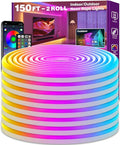SINLEY Led Neon Rope Lights 150FT, Control by Unknown