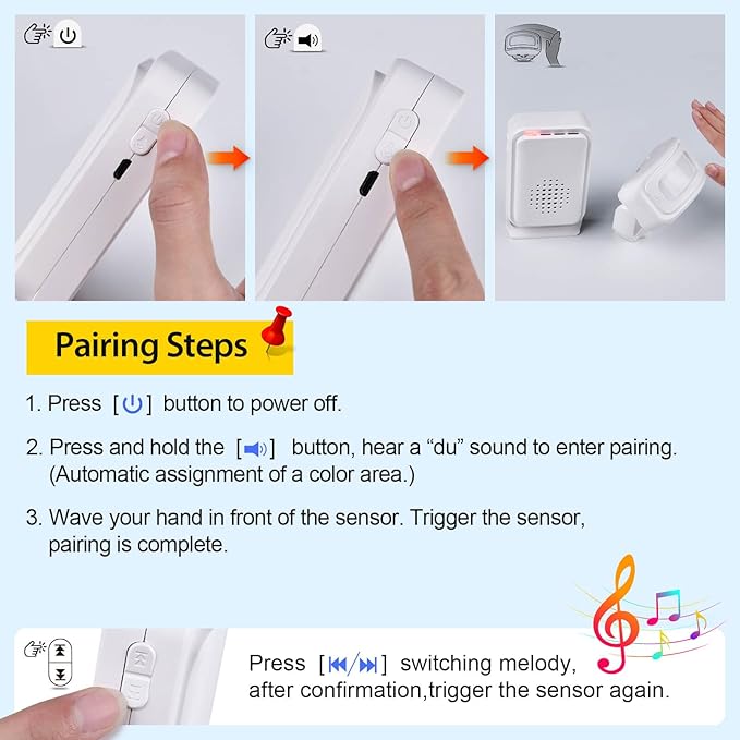 Motion Sensor Alarm Motion Detector Alarm Doorbell Indoor Alarms Business Door - Image 4