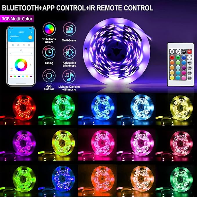 CHARKEE LED Strip Lights 200ft. 24V 5050 Ultra Long Super Bright Smart Light - Image 5