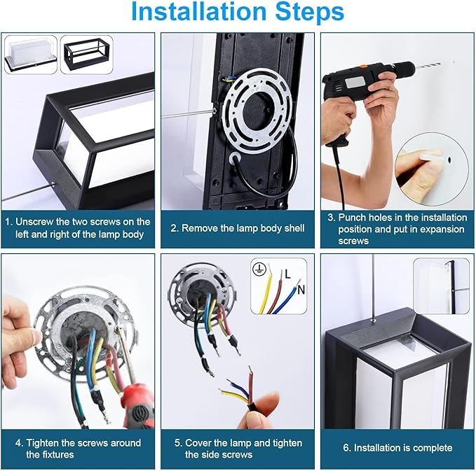 ledmo Exterior Wall Lights LED Beads 1800LM Outdoor Lights Fixtures Wall Mount - Image 9
