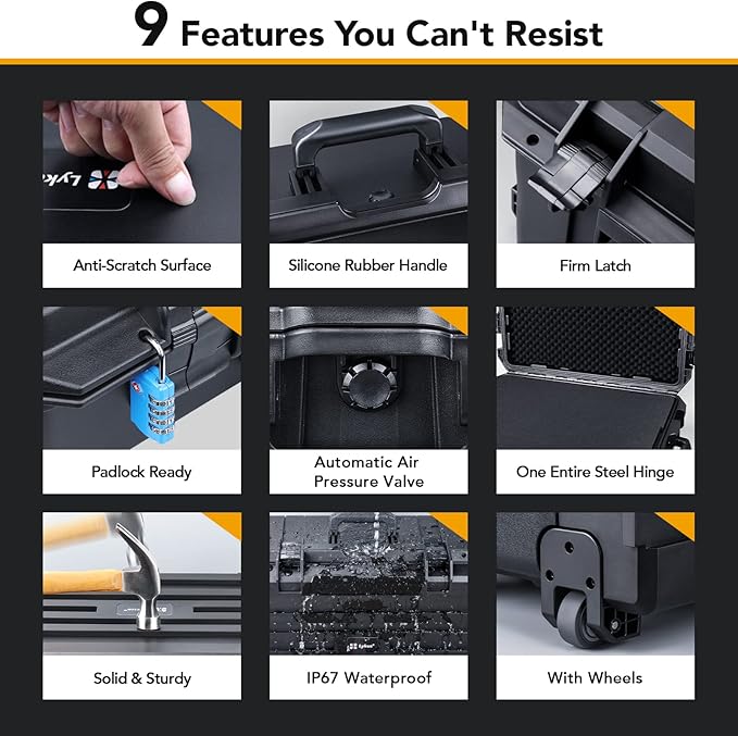 Lykus HC-7530 Large Waterproof Hard Case - Image 5