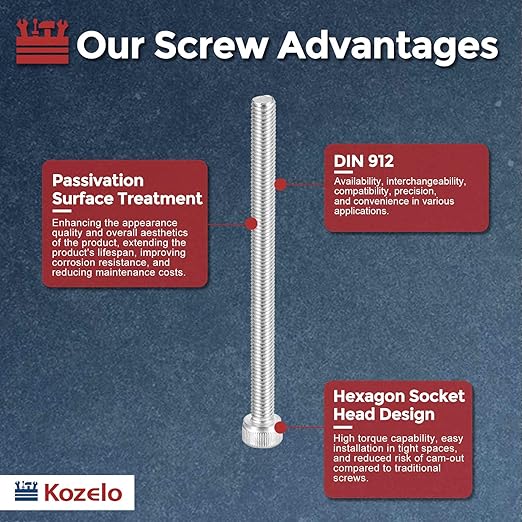 Kozelo 20pcs Socket Head Cap Screws - Image 3