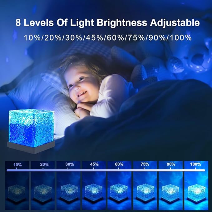 ACENZ Ocean Wave Projector Light, 16 Colors Ocean Lamp Water Ripple Cube Night - Image 3