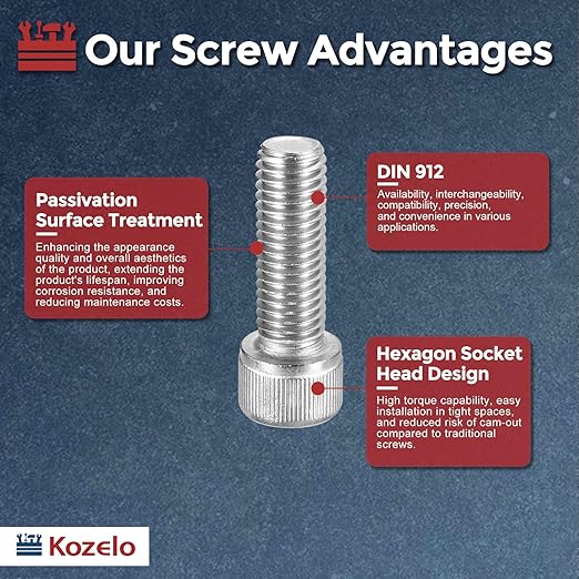 Kozelo 4pcs Socket Head Cap Screws - Image 3