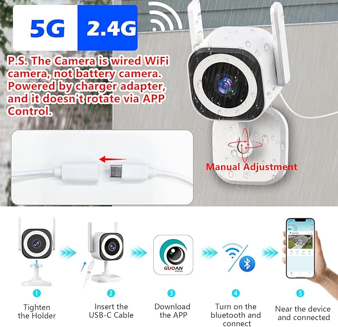 GUOANVISION Dual-Antenna Stable 5G WiFi Camera - Image 6