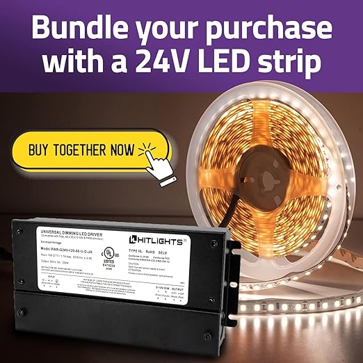 HitLights 120W Dimmable LED Driver, Electronic Transformer, 120V AC to 24V DC - Image 8