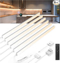 V4light Plug in Under Cabinet Lighting, 6 Pack 12 Inch Ultra-Slim LED Light Bars by V4light
