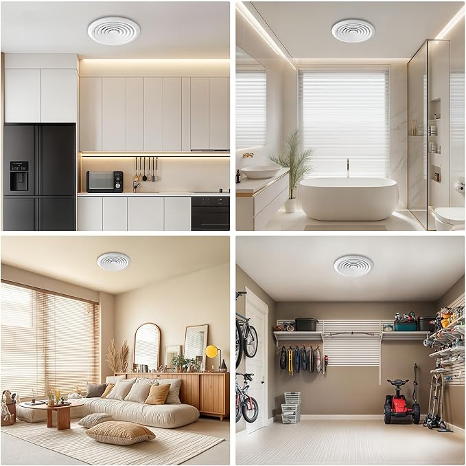Hawkrown 8 Inch Round Bathroom Exhaust Fan，110 CFM 1 Sone Powerful and Quiet - Image 8