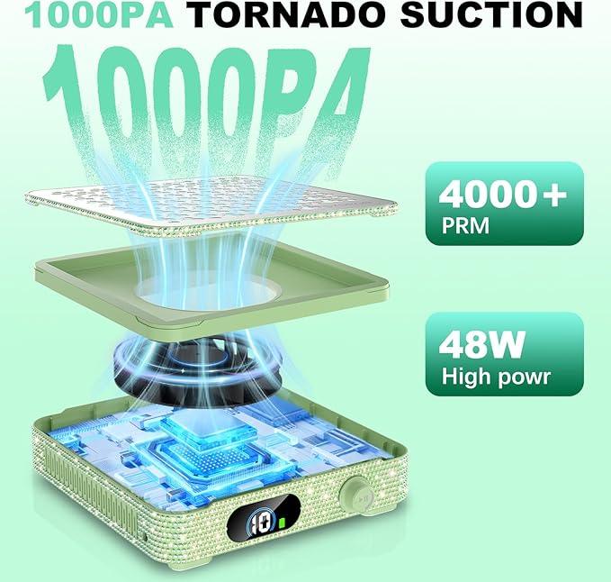 Nail Dust Collector | 1000PA Dust Collector Nail Tech | 10 Speed Levels | Low - Image 3