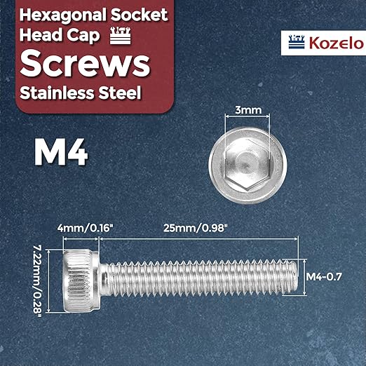 Kozelo 50pcs Socket Head Cap Screws - Image 2