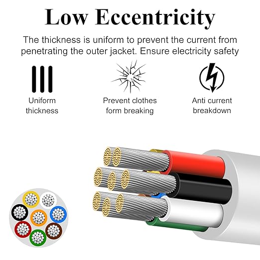 18 Gauge 8 Conductor Electrical Wire, 49.2FT Low Voltage 18/8 Tinned Copper - Image 5