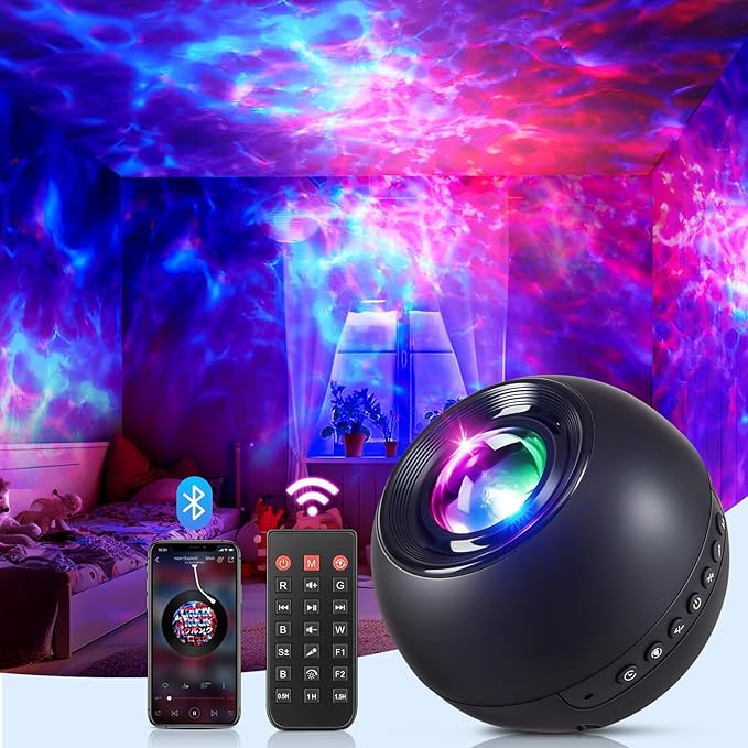 Galaxy Projector with HiFi Bluetooth Speaker & 15 White Noise Sounds by OneFire