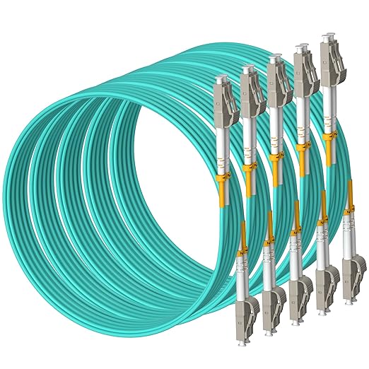 Fibergaga 5Pack-0.5M OM3 LC to LC Fiber Patch Cable, OD-2.0mm Fiber Optic Cable - Image 8