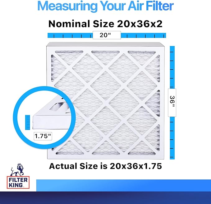 Filter King 20x36x2 Air Filter | 4-PACK | MERV 8 HVAC Pleated A/C Furnace - Image 2