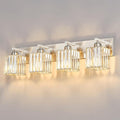 FDPBY Modern Vanity Light 4-Lights Brushed Nickel Vanity Light Crystal Bathroom by FDPBY