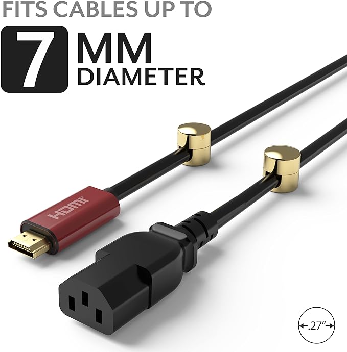 ICONIT Cable Anchors for Desk Organization Gold | Premium Aluminum Cord - Image 5