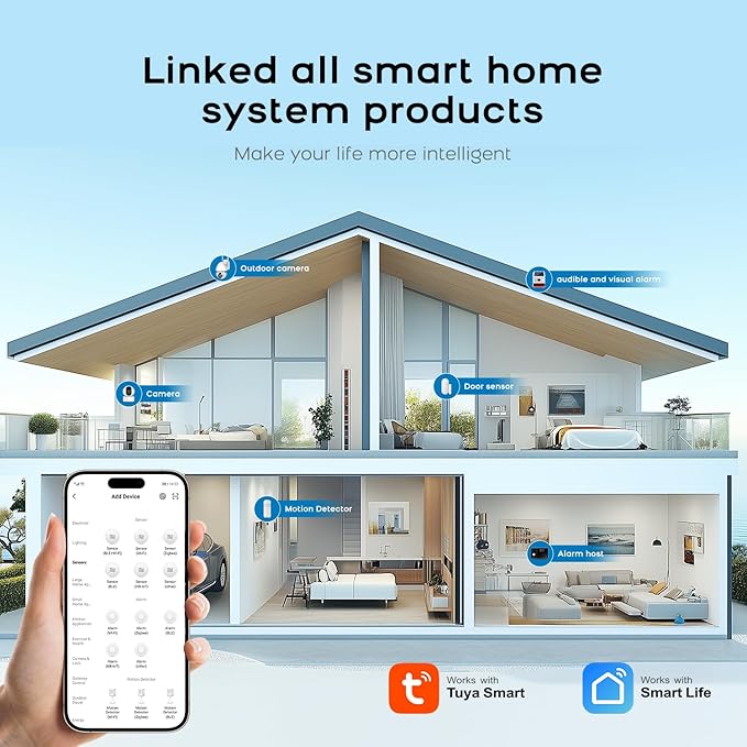 PGST WiFi Alarm System for Home Security, DIY Door Alarm Sensors, Tuya App - Image 3