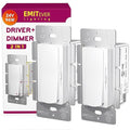 Dimmer Light Switch & 24V 96W Dimmable LED Driver 2 in 1, 2PK Single-Pole or by EMITEVER