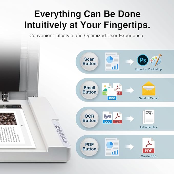 Plustek OS1180 - Flat Scanner for Graphics and Documents in A3 Format, Design - Image 5